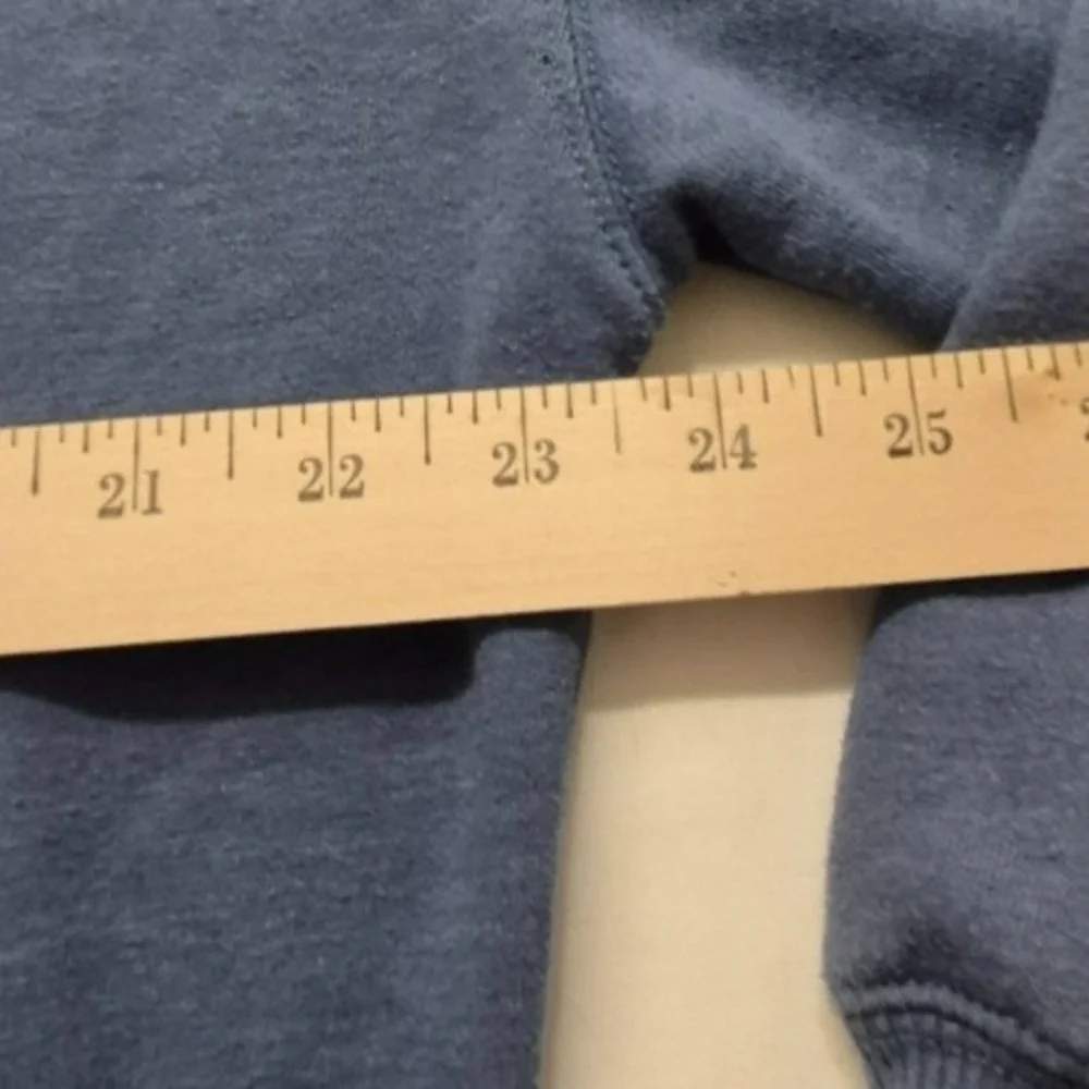 American Eagle women's lighter blue full zip pockets hoodie jacket‎ logo sz. XS